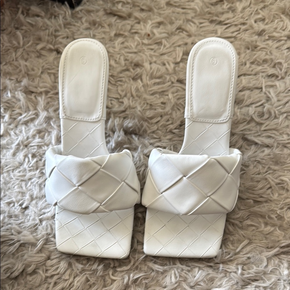 Elegant White Women's Slide Sandals
